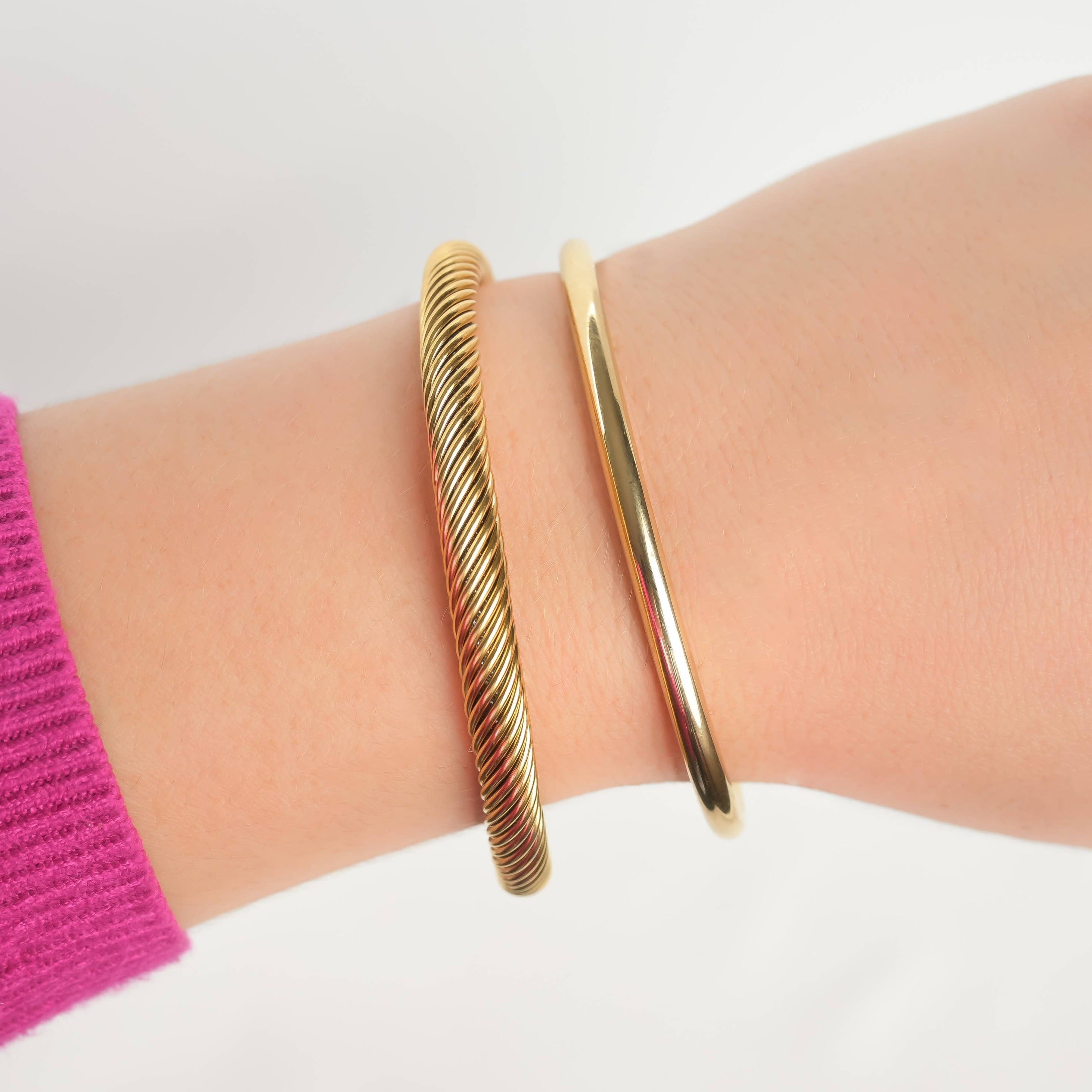 Pulsera de puño de oro - Puños audaces impermeables - Pulsera de brazalete