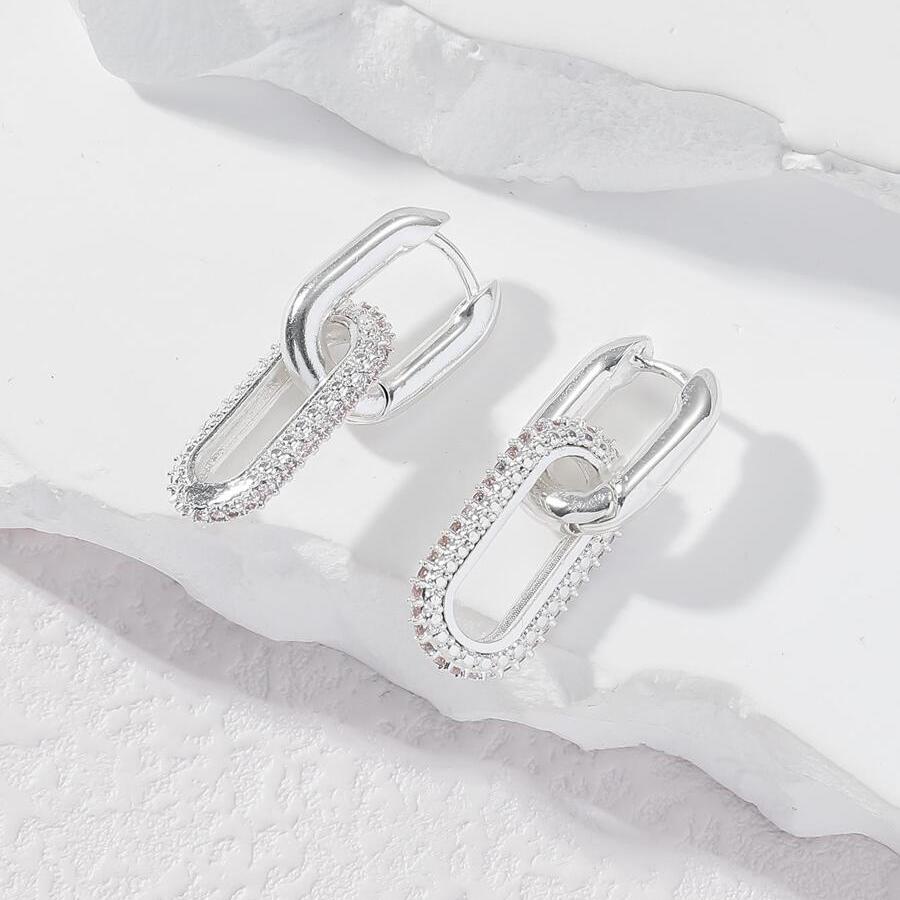 Rhinestone Decor Earrings
