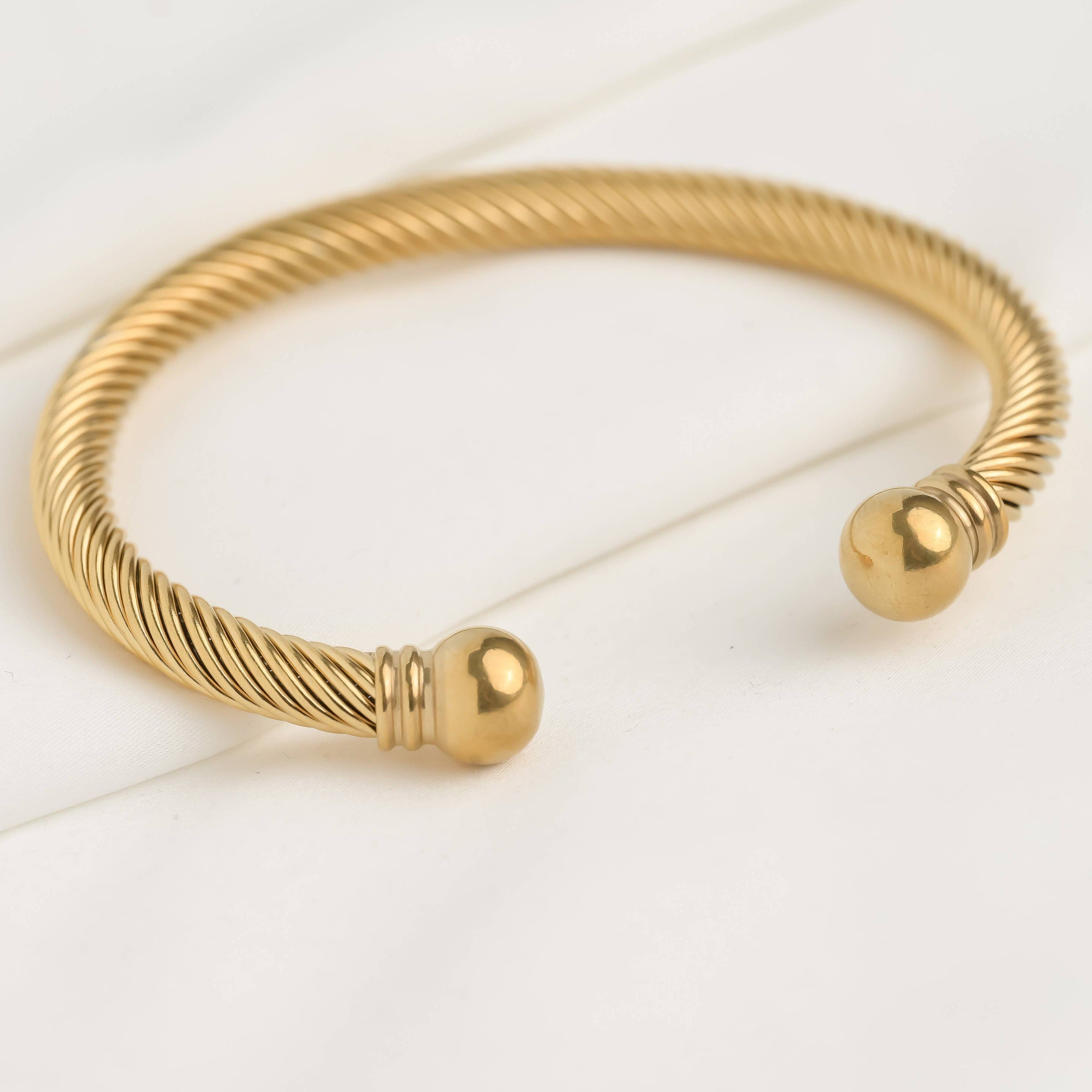 Pulsera de puño de oro - Puños audaces impermeables - Pulsera de brazalete