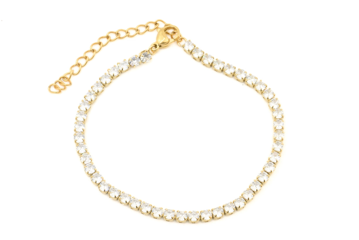 Tennis Chain Bracelet - Tarnish-Free Cz Diamond Bracelet