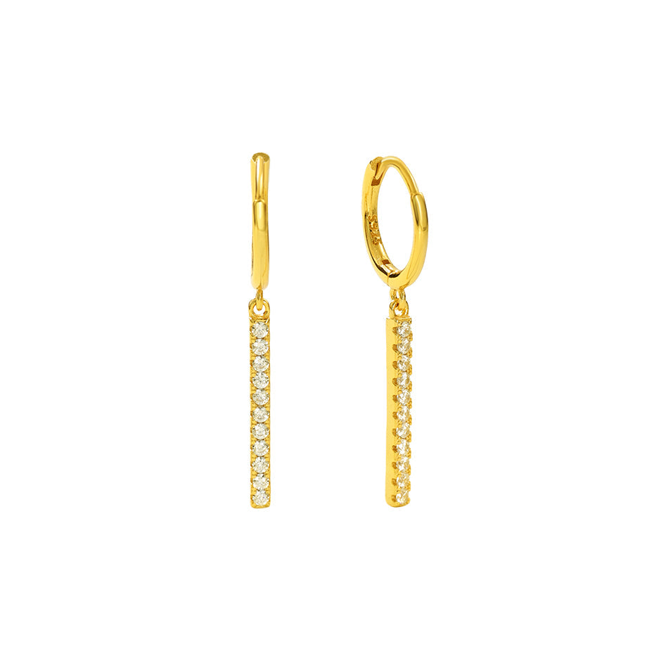 Modern Drop Bars – 925 Silver & Cubic Zirconia