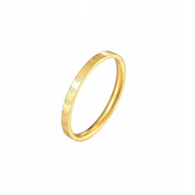 Heart-Shaped Titanium Steel Ring