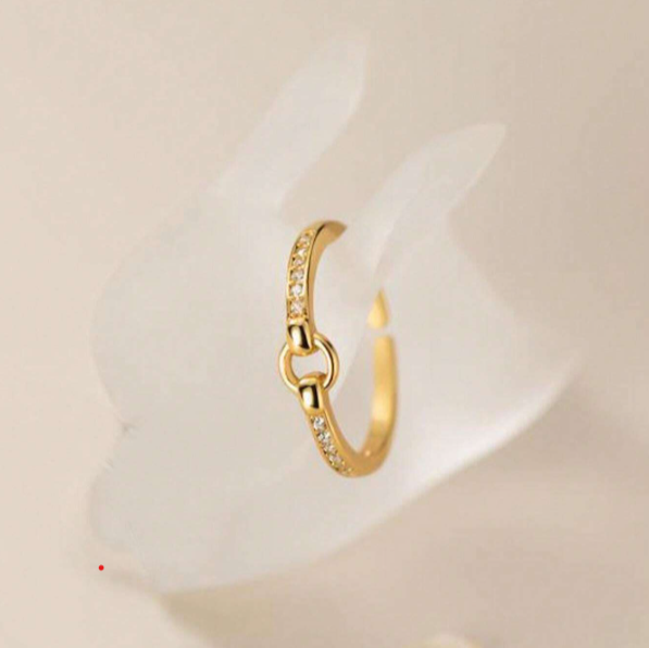 Simple & Luxurious Geometric Design Open Ring