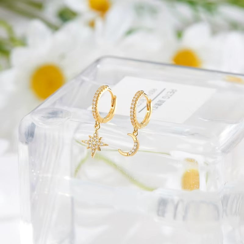 Star Huggie Earrings