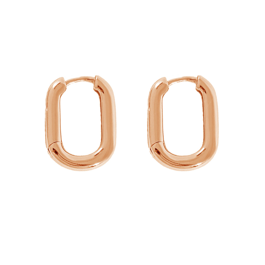 Sterling Silver Simple Heavy Hoop Earrings