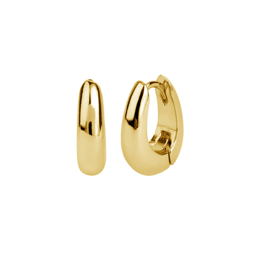 925 Sterling Silver Belle Gold Hoop Earrings