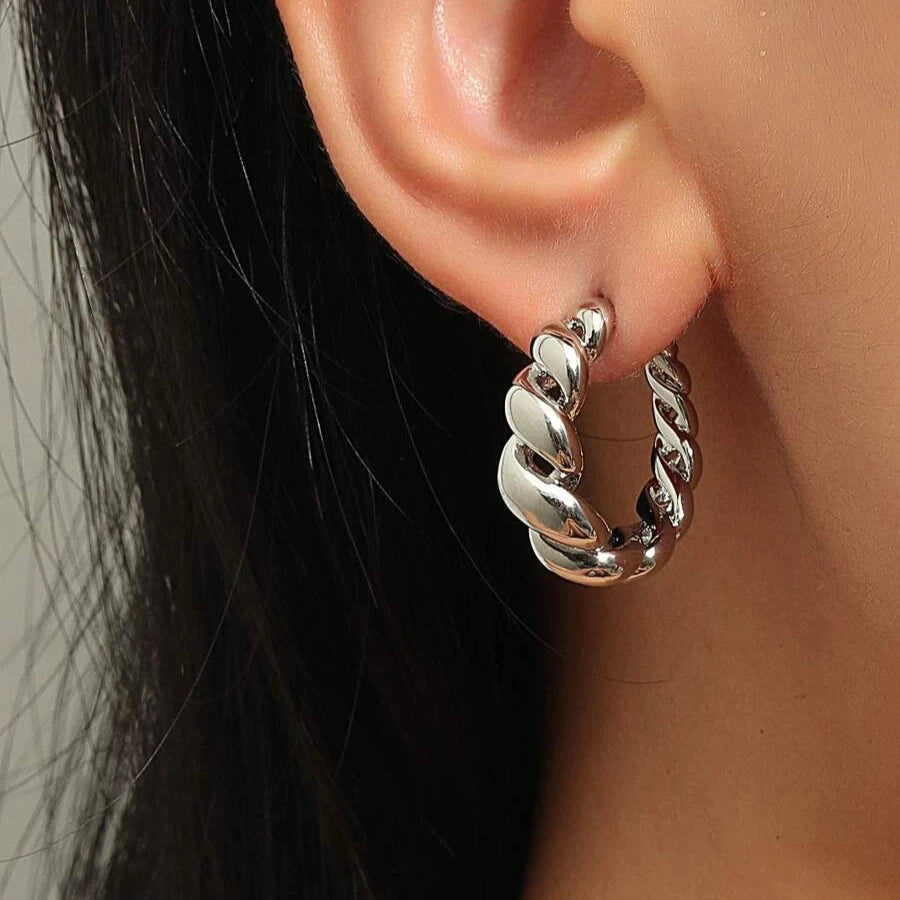 Twist Cuff Hoop Earrings