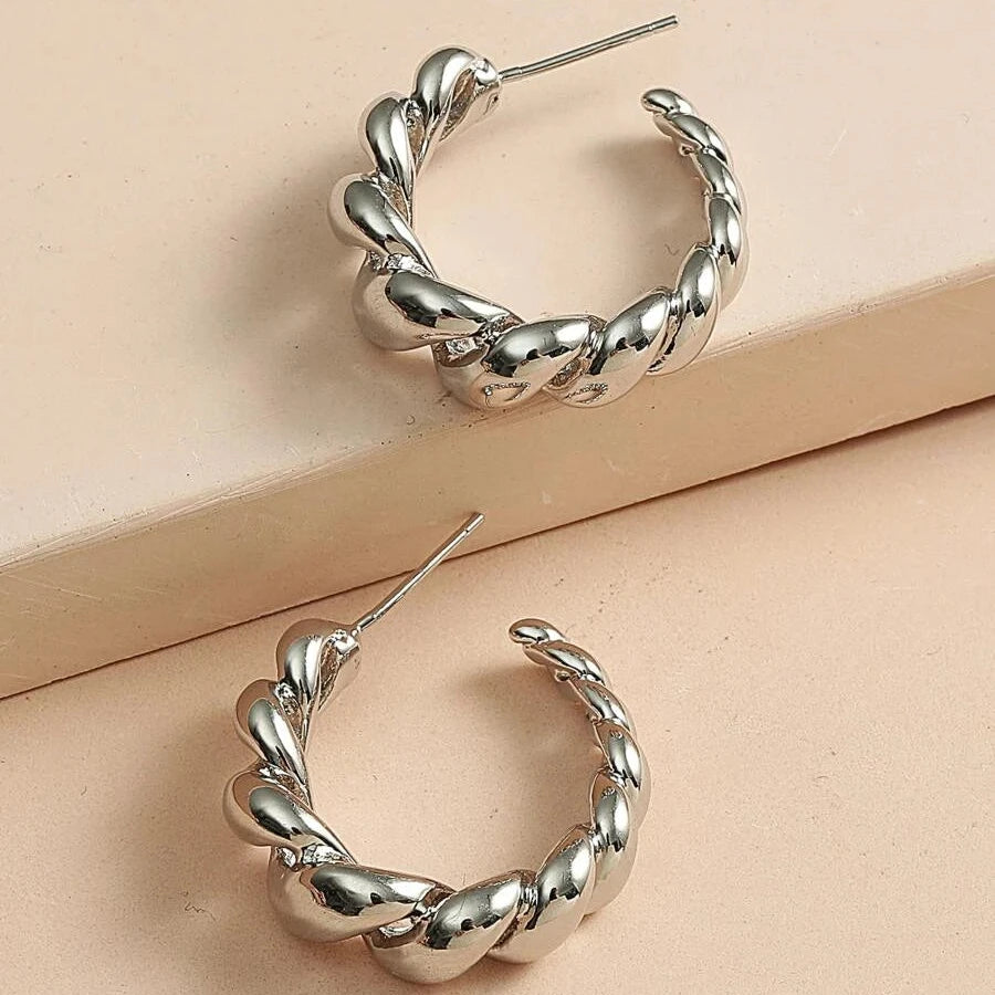 Twist Cuff Hoop Earrings