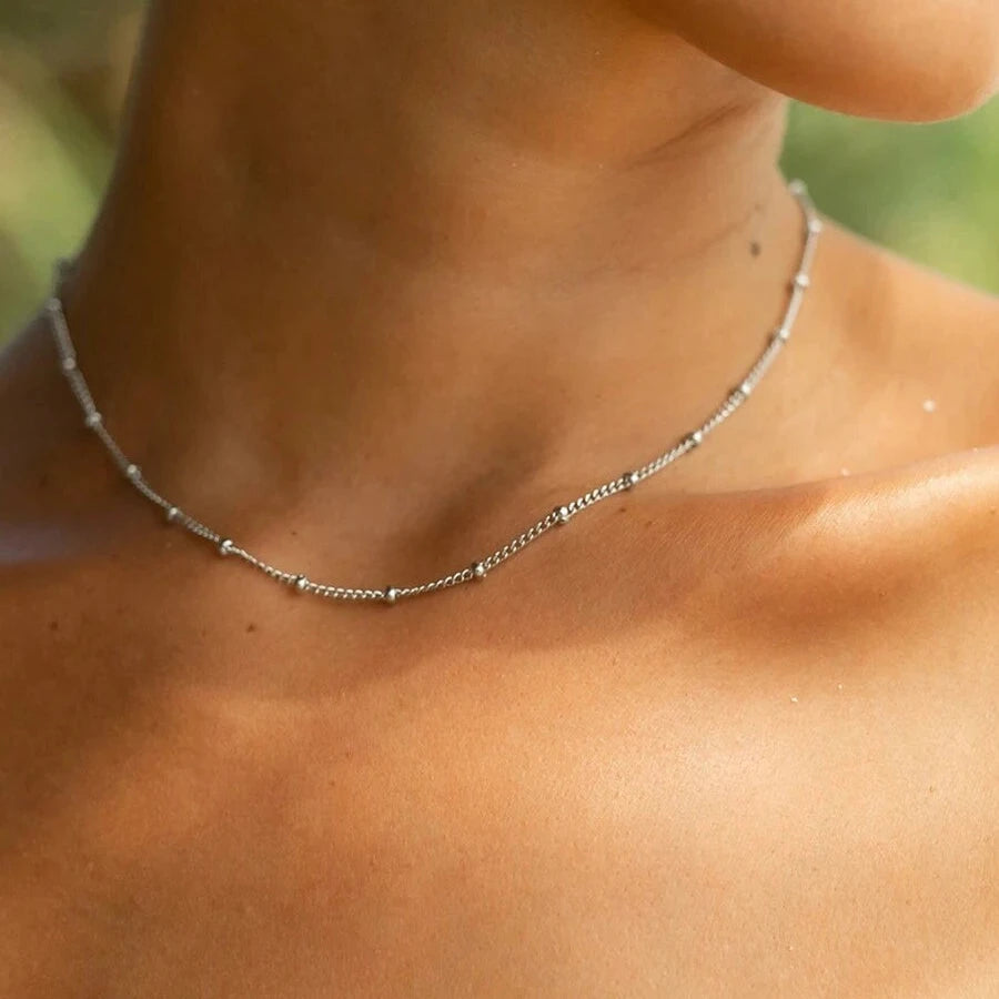 Stainless Steel Satellite Chain Necklace