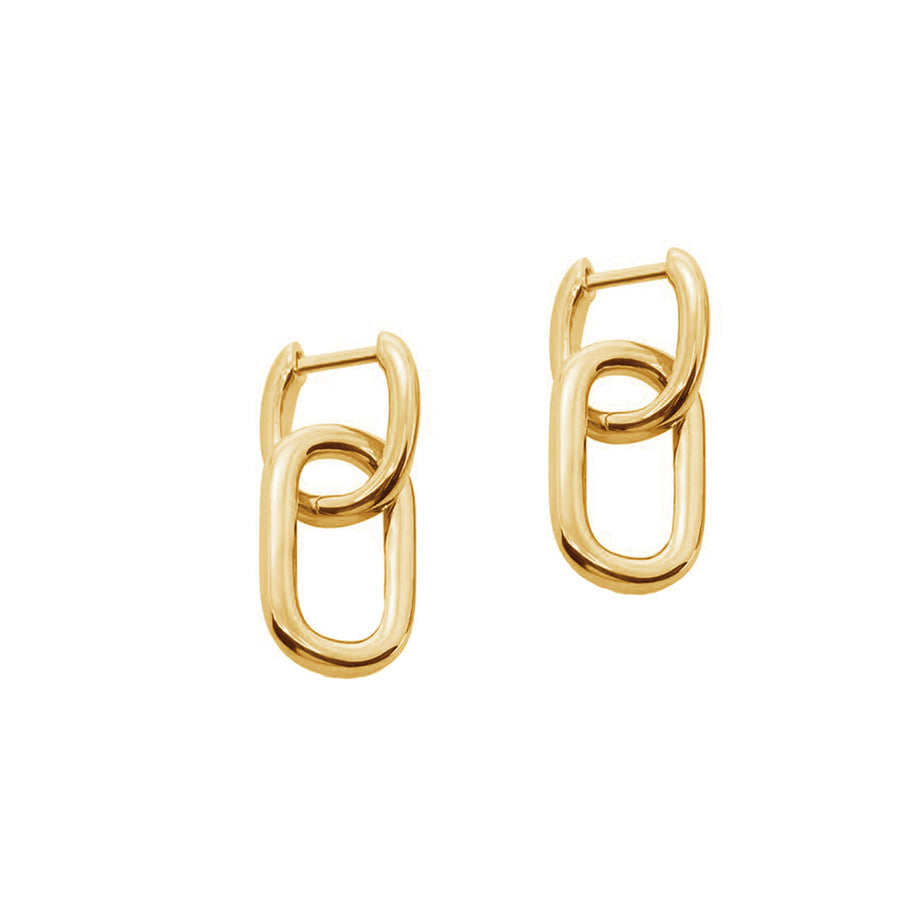 Link Drop Hoop Earrings