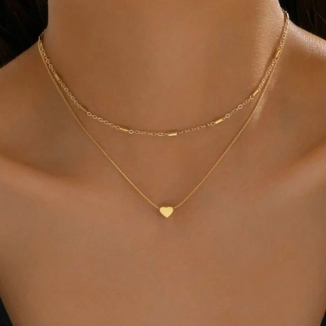 Double Layer Heart Necklace