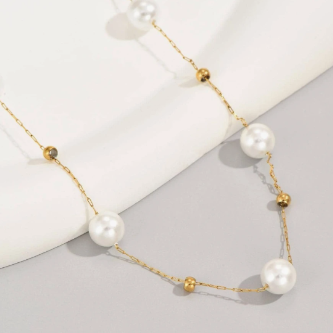 Faux Pearl Decor Necklace