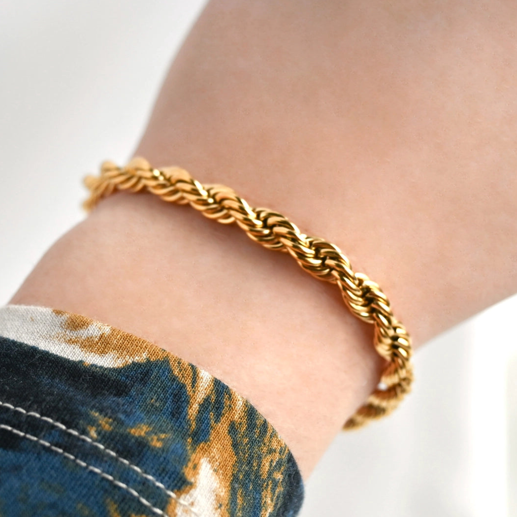 Rope Chain Bracelet - Tarnish-Free Twisted Chain Bracelet