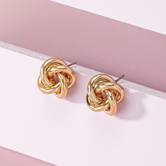 Twist Design Stud Earrings