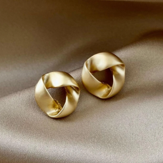 Twist Geo Stud Earrings