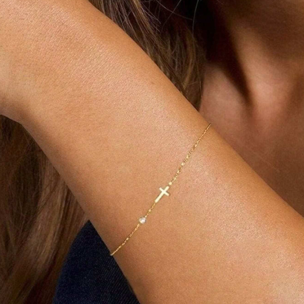 S925 Sterling Silver 18K Gold Plated Simple Layered Bracelet