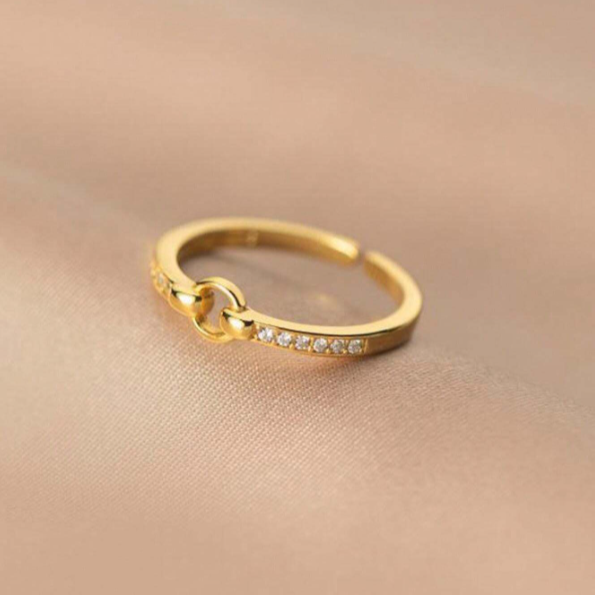 Simple & Luxurious Geometric Design Open Ring