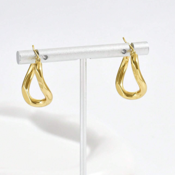 Fashionable Twisted Stainless Steel Earrings