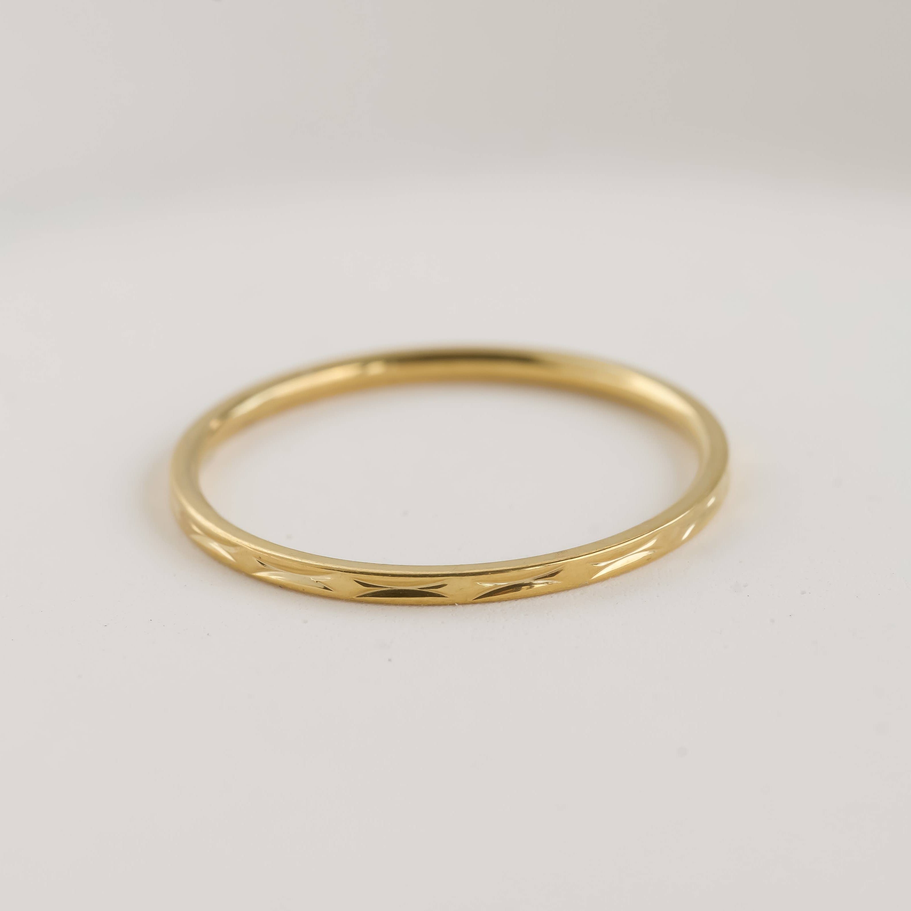 Dainty Gold Rings - Waterproof 18k Gold Stackable Rings