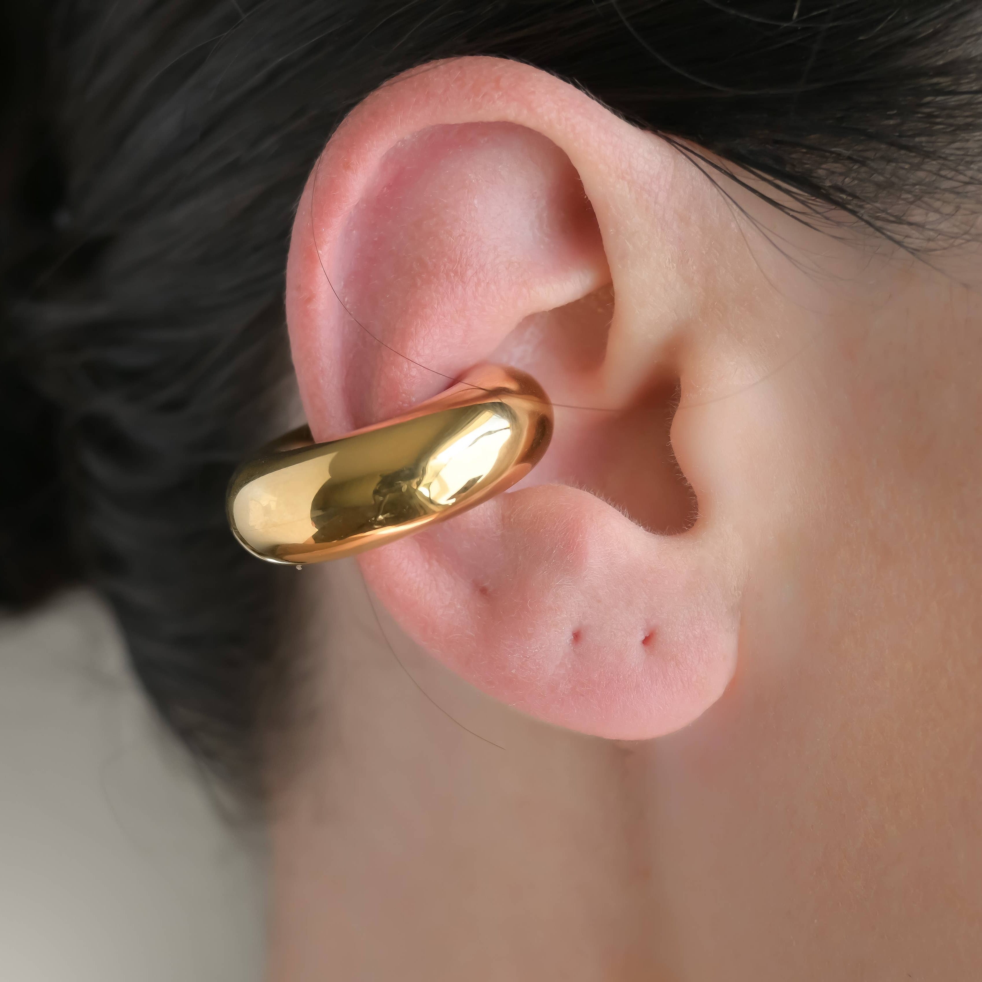 Oversized Chunky Ear Cuffs - Bold Stainless Steel Ear Cuffs