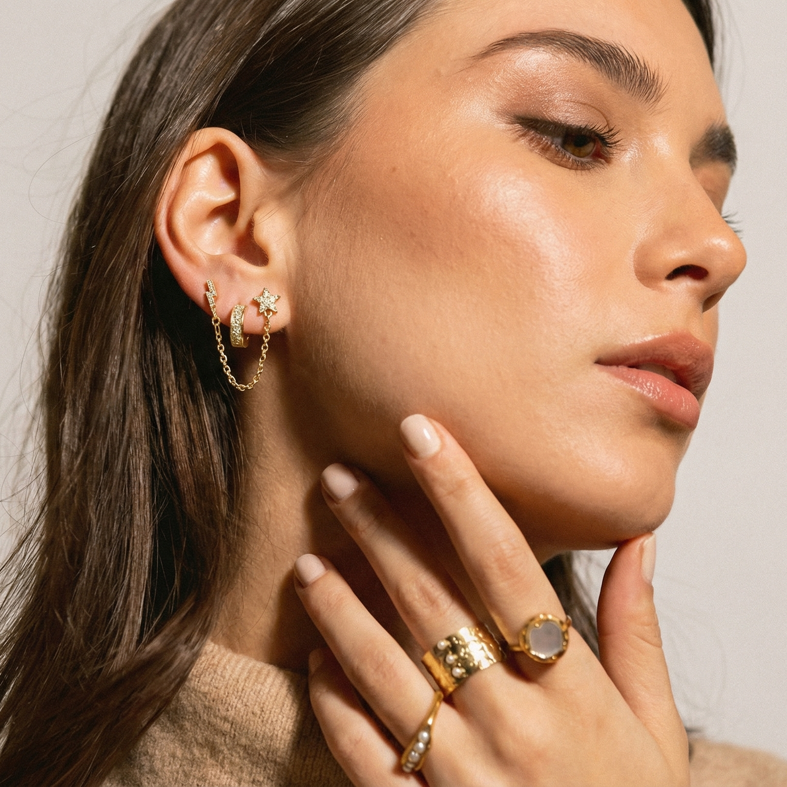 Star and Lightning Earrings