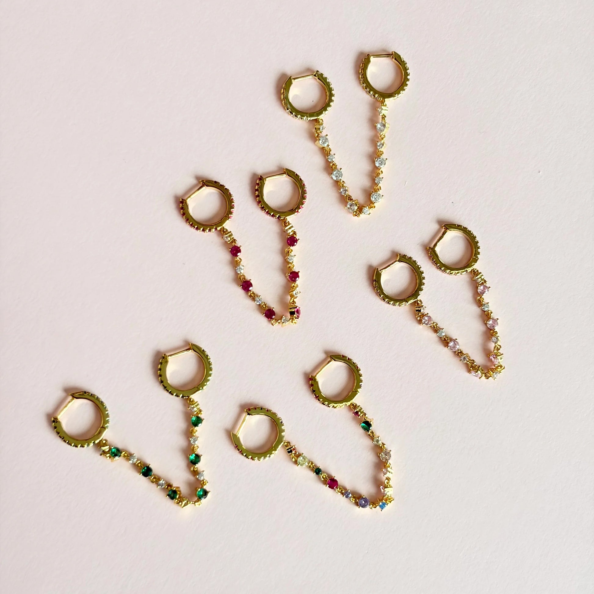 Crystal Color Hoops - Mahalo Jewelry