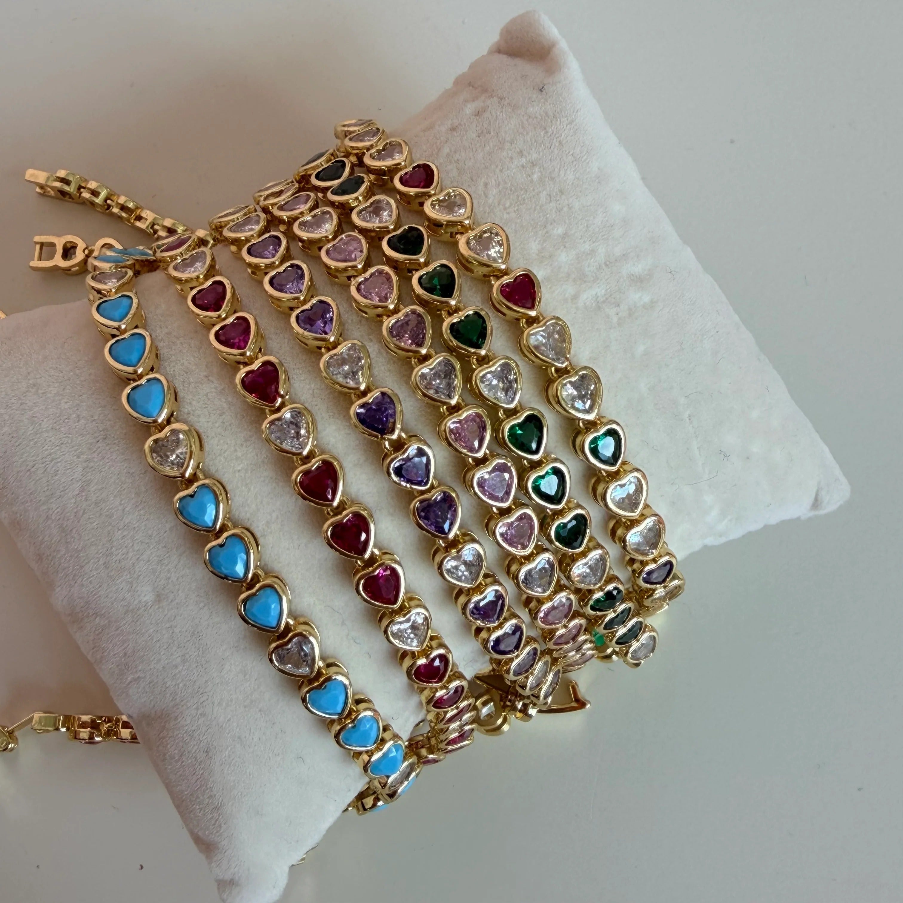 Heart Tennis Bracelet