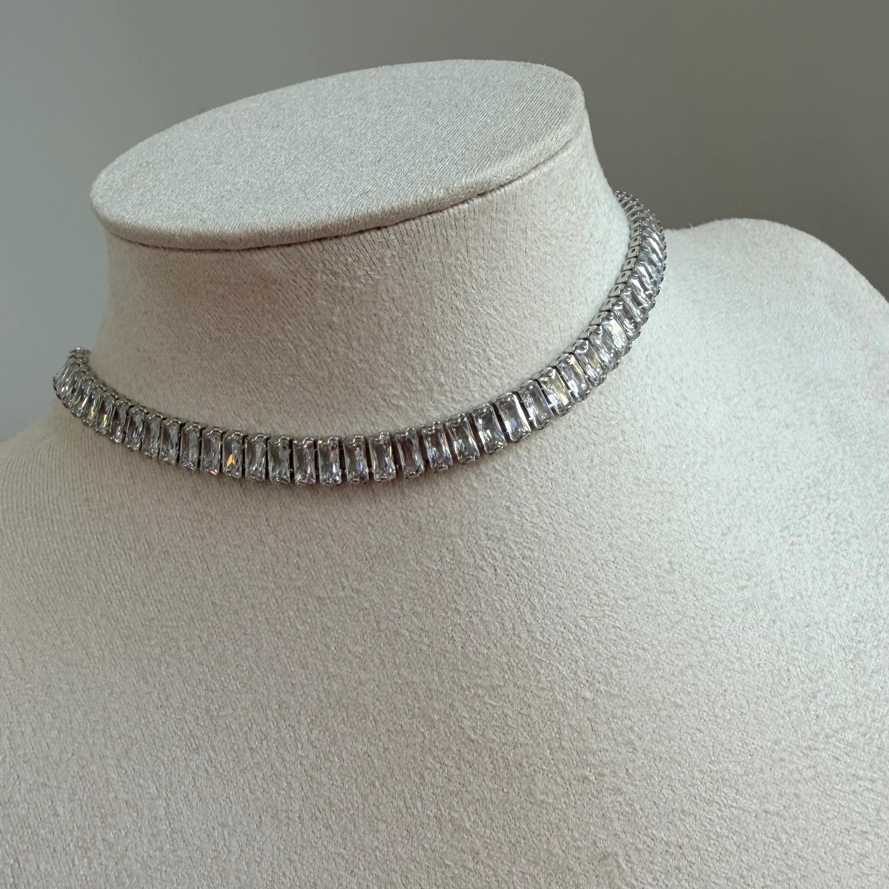 Tennis Rectangle Chokers - Mahalo Jewelry