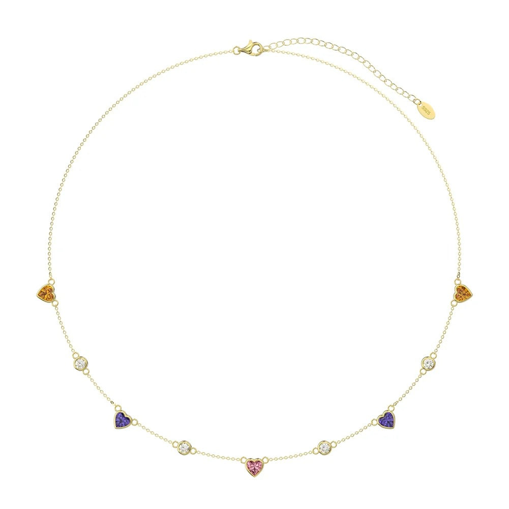 Color Hearts Necklace