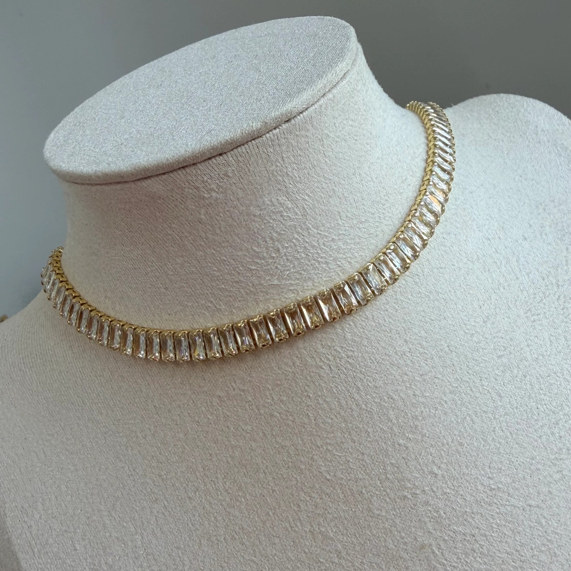 Tennis Rectangle Chokers - Mahalo Jewelry