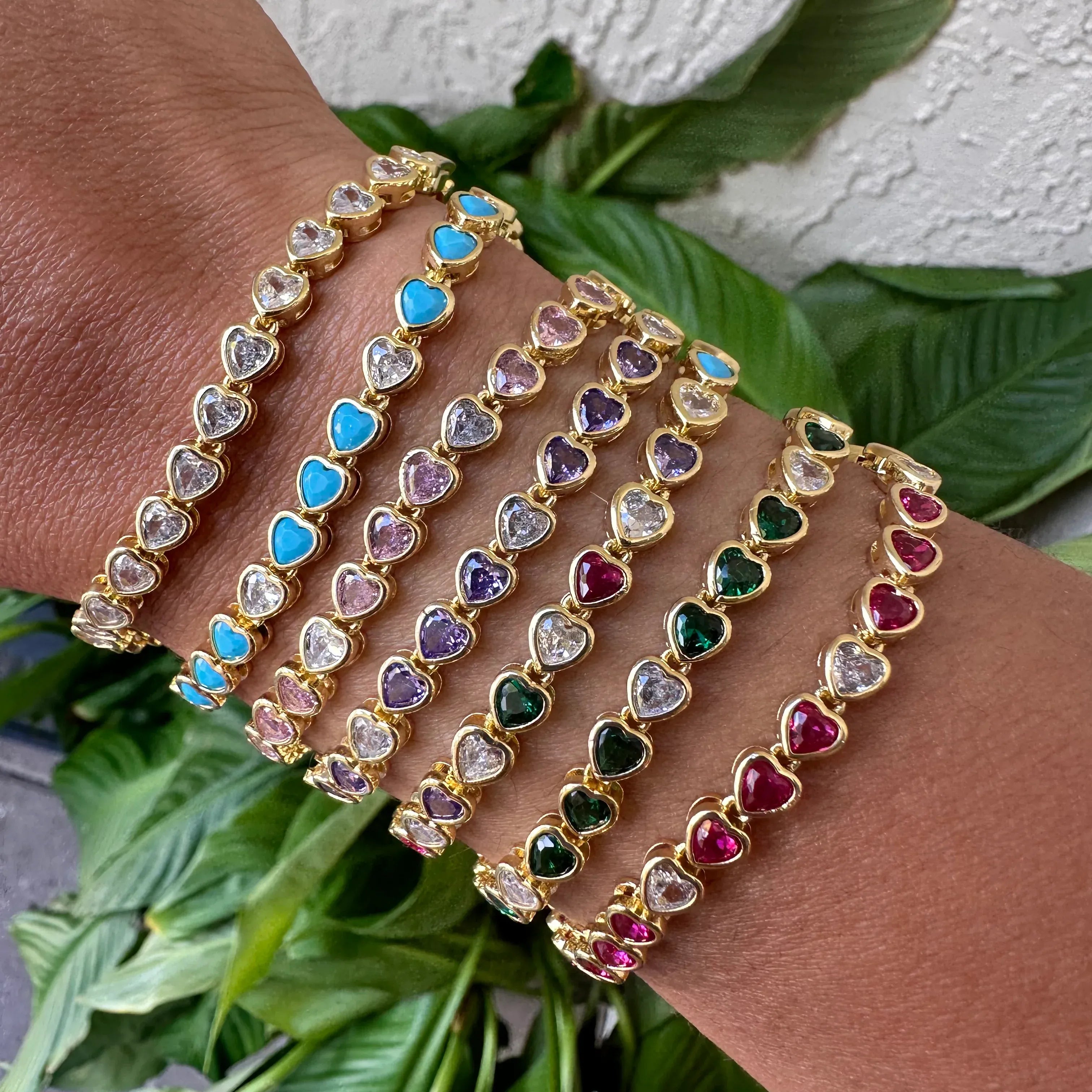 Heart Tennis Bracelet